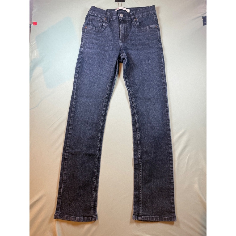 Levis Jeans Mens 28 x 28 Blue Dark Wash Boot Cut Slim Fit 16 Regular